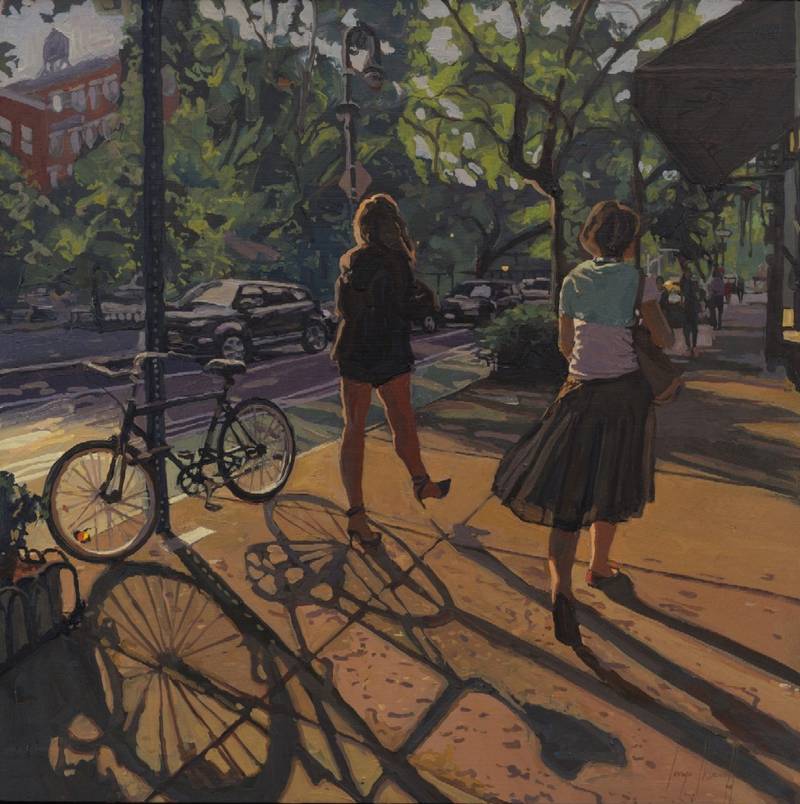 SONYA SKLAROFF - West Village Bicycle - 61 x 61 cm
