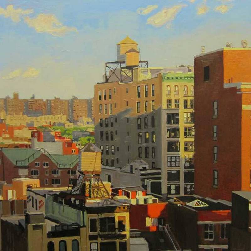 SONYA SKLAROFF - 11th floor water towers - 91 x 91 cm